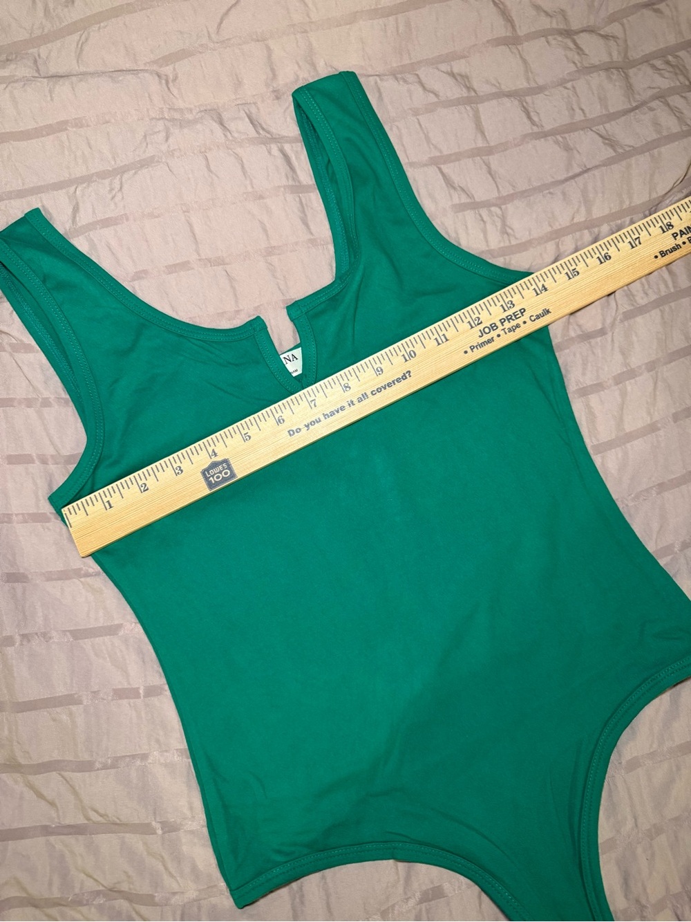 Zenana Outfitters Thong Style Tank Bodysuits in Black and Green-Set of 2 - Picture 3 of 6